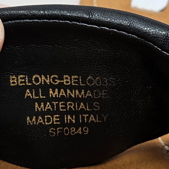 Steve Madden Womens Belong Slip On Thick Black Faux Leather Sandels Sz 39=8.5 - Picture 9 of 12